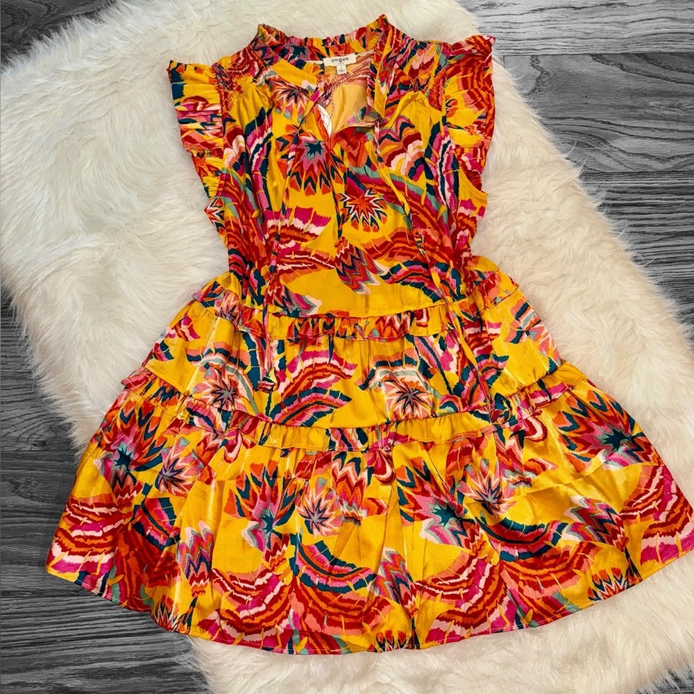 Umgee Vibrant Multicolor Casual Dress